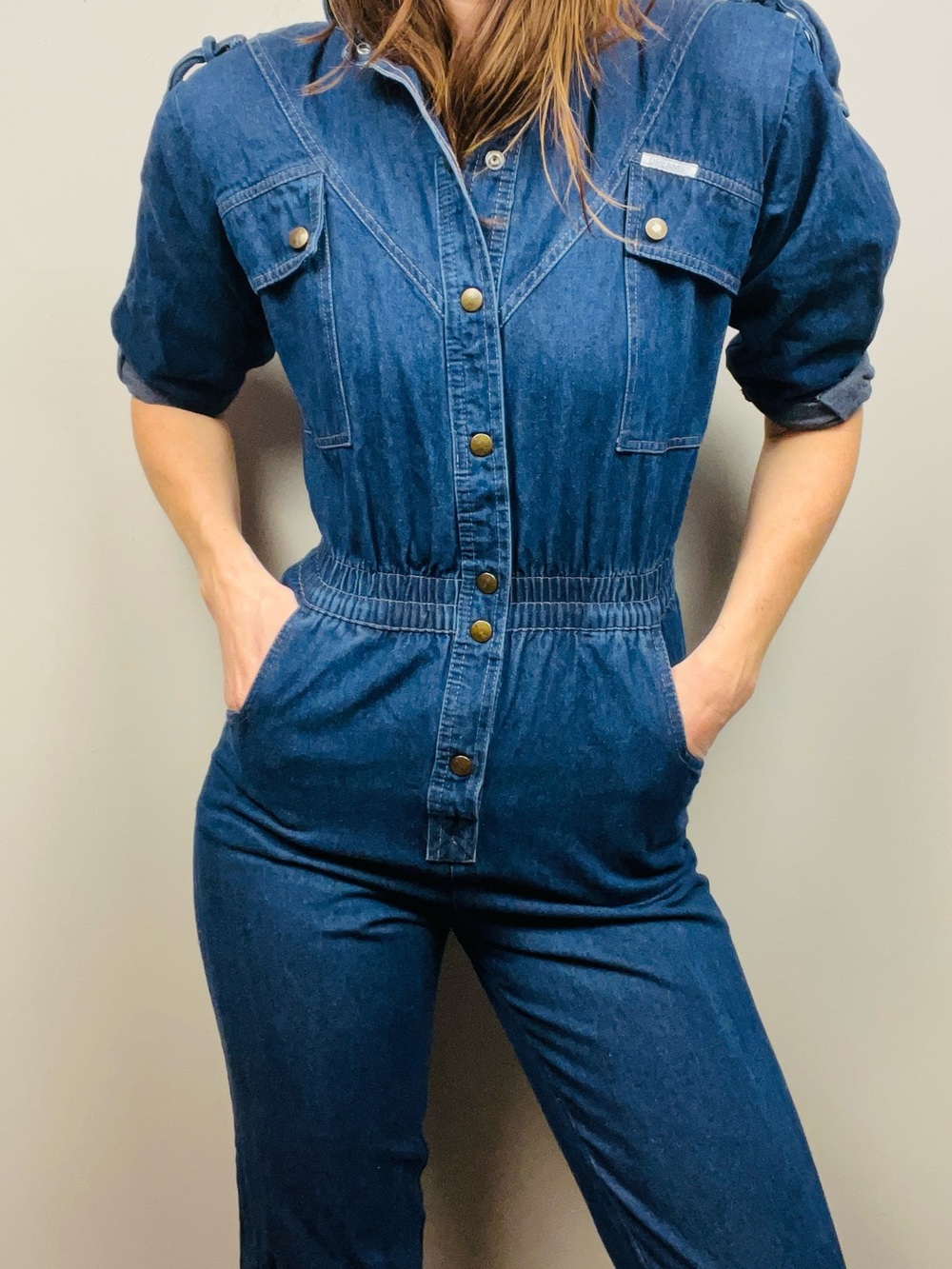 Vintage Dreams 1980s Denim Jumpsuit – 100% Cotton – Size Medium - Picture 2 of 14